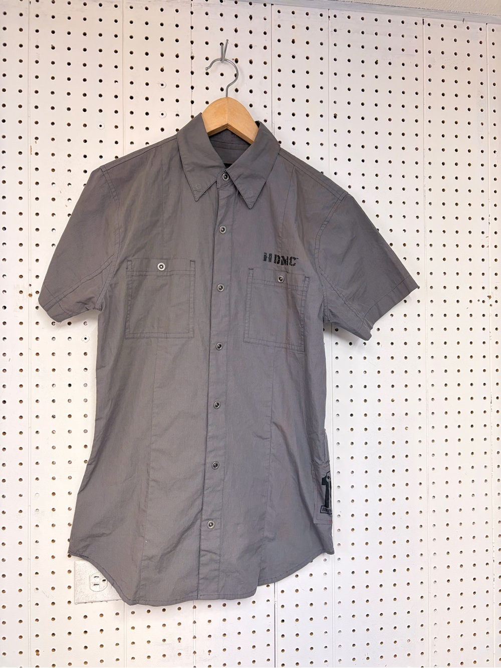 Harley-Davidson Gray Short-Sleeve Button Down Work Shirt